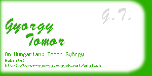 gyorgy tomor business card